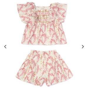 Lali Kids - Courtyard Whispers Lucia 2pc Tunic & Short Set - Climbing Roses 2t